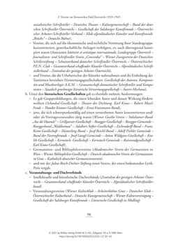 Image of the Page - 98 - in Literarisches System in Österreich 1933/1938–1945 - Zensur und Förderung – Literarische Vereine – Anthologien