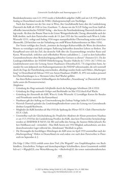 Bild der Seite - 185 - in Literarisches System in Österreich 1933/1938–1945 - Zensur und Förderung – Literarische Vereine – Anthologien