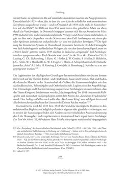Bild der Seite - 275 - in Literarisches System in Österreich 1933/1938–1945 - Zensur und Förderung – Literarische Vereine – Anthologien
