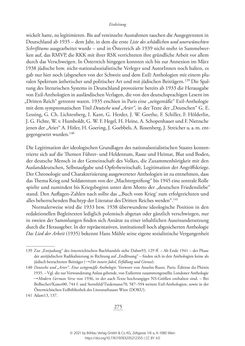 Image of the Page - 275 - in Literarisches System in Österreich 1933/1938–1945 - Zensur und Förderung – Literarische Vereine – Anthologien