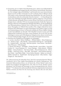 Bild der Seite - 281 - in Literarisches System in Österreich 1933/1938–1945 - Zensur und Förderung – Literarische Vereine – Anthologien