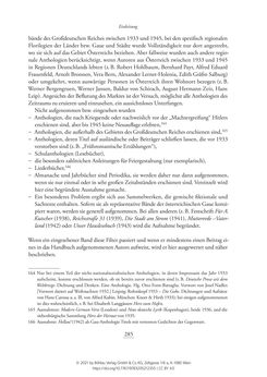 Image of the Page - 285 - in Literarisches System in Österreich 1933/1938–1945 - Zensur und Förderung – Literarische Vereine – Anthologien