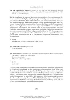 Image of the Page - 318 - in Literarisches System in Österreich 1933/1938–1945 - Zensur und Förderung – Literarische Vereine – Anthologien