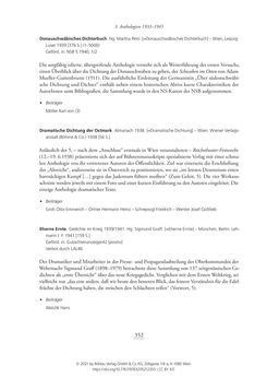 Image of the Page - 352 - in Literarisches System in Österreich 1933/1938–1945 - Zensur und Förderung – Literarische Vereine – Anthologien