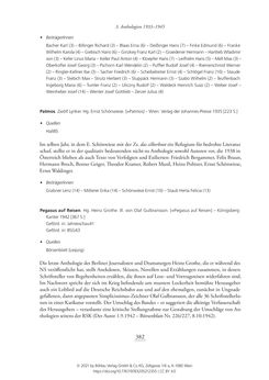 Bild der Seite - 382 - in Literarisches System in Österreich 1933/1938–1945 - Zensur und Förderung – Literarische Vereine – Anthologien