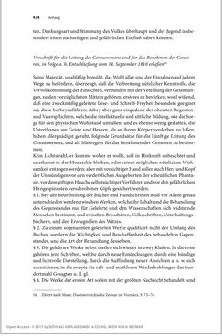 Bild der Seite - 474 - in Die literarische Zensur in Österreich von 1751 bis 1848