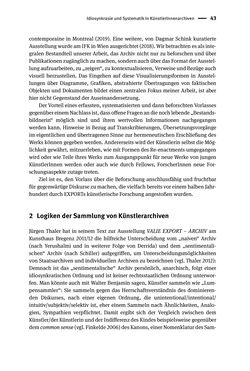 Image of the Page - 43 - in Logiken der Sammlung - Das Archiv zwischen Strategie und Eigendynamik
