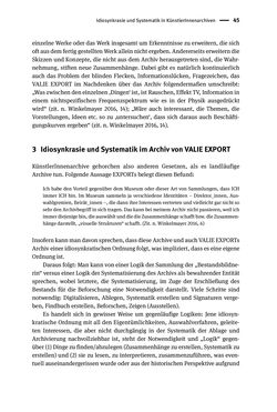 Image of the Page - 45 - in Logiken der Sammlung - Das Archiv zwischen Strategie und Eigendynamik
