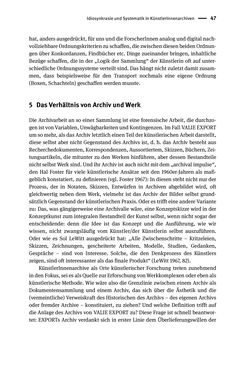 Image of the Page - 47 - in Logiken der Sammlung - Das Archiv zwischen Strategie und Eigendynamik