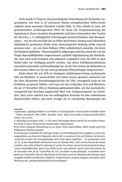 Bild der Seite - 183 - in Logiken der Sammlung - Das Archiv zwischen Strategie und Eigendynamik