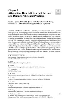 Bild der Seite - 113 - in Loss and Damage from Climate Change - Concepts, Methods and Policy Options