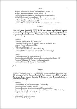 Bild der Seite - 3 - in Die Matrikel der Wiener Rechtswissenschaftlichen Fakultät - Matricula Facultatis Juristarum Studii Wiennensis, Band II:1442–1557