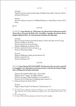 Bild der Seite - 33 - in Die Matrikel der Wiener Rechtswissenschaftlichen Fakultät - Matricula Facultatis Juristarum Studii Wiennensis, Band II:1442–1557