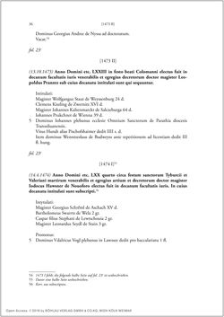 Bild der Seite - 34 - in Die Matrikel der Wiener Rechtswissenschaftlichen Fakultät - Matricula Facultatis Juristarum Studii Wiennensis, Band II:1442–1557