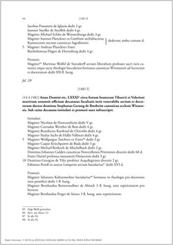 Bild der Seite - 42 - in Die Matrikel der Wiener Rechtswissenschaftlichen Fakultät - Matricula Facultatis Juristarum Studii Wiennensis, Band II:1442–1557