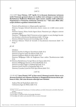 Image of the Page - 58 - in Die Matrikel der Wiener Rechtswissenschaftlichen Fakultät - Matricula Facultatis Juristarum Studii Wiennensis, Volume II:1442–1557