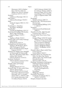 Bild der Seite - 216 - in Die Matrikel der Wiener Rechtswissenschaftlichen Fakultät - Matricula Facultatis Juristarum Studii Wiennensis, Band II:1442–1557