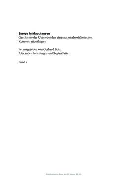 Bild der Seite - (000004) - in Mauthausen und die nationalsozialistische Expansionsund Verfolgungspolitik, Band 1