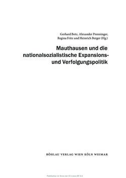 Bild der Seite - (000005) - in Mauthausen und die nationalsozialistische Expansionsund Verfolgungspolitik, Band 1