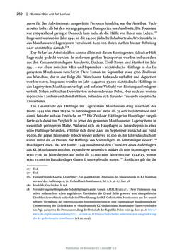 Image of the Page - 252 - in Mauthausen und die nationalsozialistische Expansionsund Verfolgungspolitik, Volume 1
