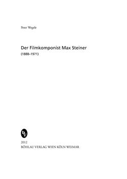 Bild der Seite - (000003) - in Der Filmkomponist Max Steiner - 1888 - 1971