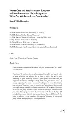 Bild der Seite - 219 - in Media – Migration – Integration - European and North American Perspectives