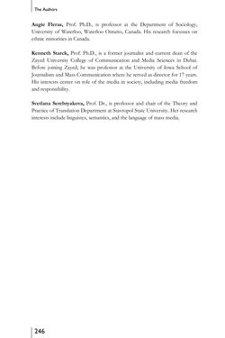 Bild der Seite - 246 - in Media – Migration – Integration - European and North American Perspectives