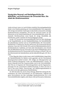 Bild der Seite - 29 - in Menschen im Aufbruch - Universitätsbibliothek und Archiv der Universität Wien im Selbstverständnis ihrer Mitarbeiter_innen