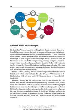 Bild der Seite - 36 - in Menschen im Aufbruch - Universitätsbibliothek und Archiv der Universität Wien im Selbstverständnis ihrer Mitarbeiter_innen