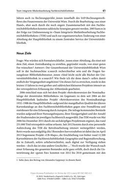 Bild der Seite - 61 - in Menschen im Aufbruch - Universitätsbibliothek und Archiv der Universität Wien im Selbstverständnis ihrer Mitarbeiter_innen
