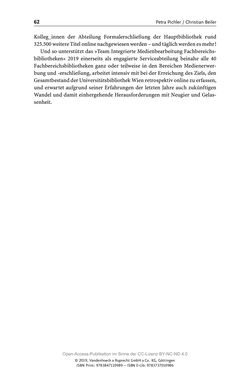 Bild der Seite - 62 - in Menschen im Aufbruch - Universitätsbibliothek und Archiv der Universität Wien im Selbstverständnis ihrer Mitarbeiter_innen