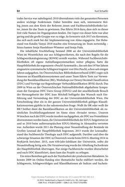 Image of the Page - 64 - in Menschen im Aufbruch - Universitätsbibliothek und Archiv der Universität Wien im Selbstverständnis ihrer Mitarbeiter_innen