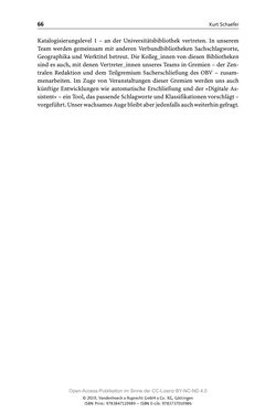 Image of the Page - 66 - in Menschen im Aufbruch - Universitätsbibliothek und Archiv der Universität Wien im Selbstverständnis ihrer Mitarbeiter_innen