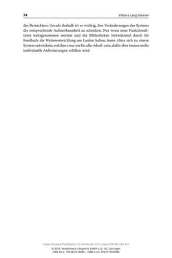 Bild der Seite - 74 - in Menschen im Aufbruch - Universitätsbibliothek und Archiv der Universität Wien im Selbstverständnis ihrer Mitarbeiter_innen