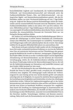 Bild der Seite - 77 - in Menschen im Aufbruch - Universitätsbibliothek und Archiv der Universität Wien im Selbstverständnis ihrer Mitarbeiter_innen