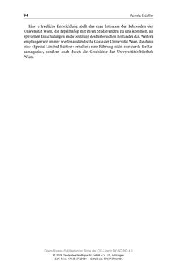 Image of the Page - 94 - in Menschen im Aufbruch - Universitätsbibliothek und Archiv der Universität Wien im Selbstverständnis ihrer Mitarbeiter_innen