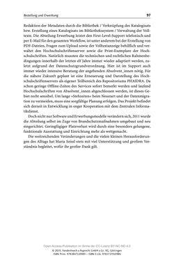 Image of the Page - 97 - in Menschen im Aufbruch - Universitätsbibliothek und Archiv der Universität Wien im Selbstverständnis ihrer Mitarbeiter_innen