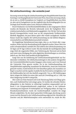 Image of the Page - 104 - in Menschen im Aufbruch - Universitätsbibliothek und Archiv der Universität Wien im Selbstverständnis ihrer Mitarbeiter_innen