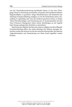 Image of the Page - 110 - in Menschen im Aufbruch - Universitätsbibliothek und Archiv der Universität Wien im Selbstverständnis ihrer Mitarbeiter_innen