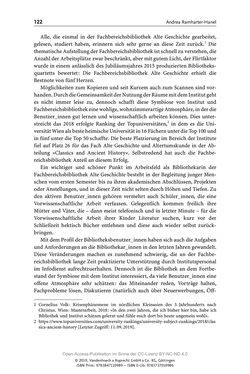 Bild der Seite - 122 - in Menschen im Aufbruch - Universitätsbibliothek und Archiv der Universität Wien im Selbstverständnis ihrer Mitarbeiter_innen