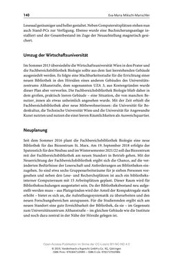 Image of the Page - 140 - in Menschen im Aufbruch - Universitätsbibliothek und Archiv der Universität Wien im Selbstverständnis ihrer Mitarbeiter_innen