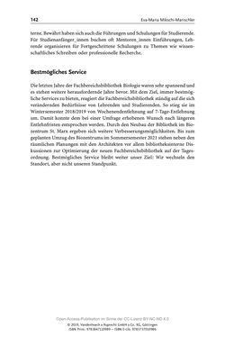 Image of the Page - 142 - in Menschen im Aufbruch - Universitätsbibliothek und Archiv der Universität Wien im Selbstverständnis ihrer Mitarbeiter_innen