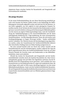 Image of the Page - 149 - in Menschen im Aufbruch - Universitätsbibliothek und Archiv der Universität Wien im Selbstverständnis ihrer Mitarbeiter_innen