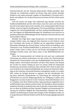 Image of the Page - 175 - in Menschen im Aufbruch - Universitätsbibliothek und Archiv der Universität Wien im Selbstverständnis ihrer Mitarbeiter_innen
