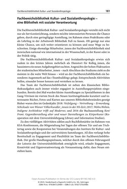 Bild der Seite - 181 - in Menschen im Aufbruch - Universitätsbibliothek und Archiv der Universität Wien im Selbstverständnis ihrer Mitarbeiter_innen