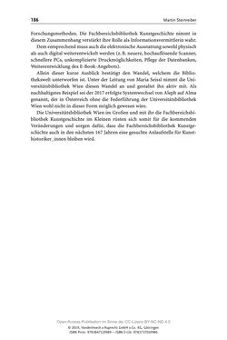 Bild der Seite - 186 - in Menschen im Aufbruch - Universitätsbibliothek und Archiv der Universität Wien im Selbstverständnis ihrer Mitarbeiter_innen