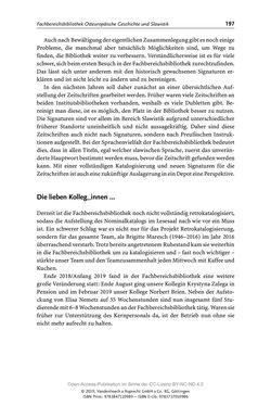 Bild der Seite - 197 - in Menschen im Aufbruch - Universitätsbibliothek und Archiv der Universität Wien im Selbstverständnis ihrer Mitarbeiter_innen