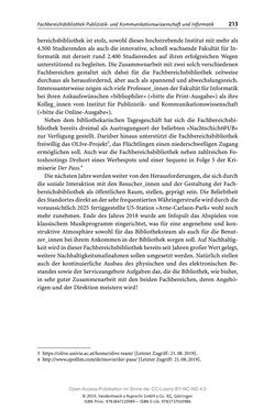 Image of the Page - 213 - in Menschen im Aufbruch - Universitätsbibliothek und Archiv der Universität Wien im Selbstverständnis ihrer Mitarbeiter_innen