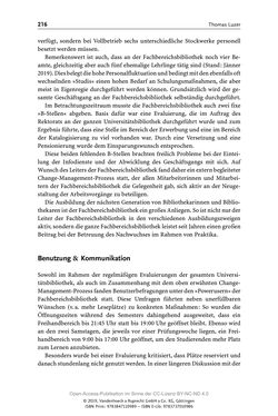 Bild der Seite - 216 - in Menschen im Aufbruch - Universitätsbibliothek und Archiv der Universität Wien im Selbstverständnis ihrer Mitarbeiter_innen