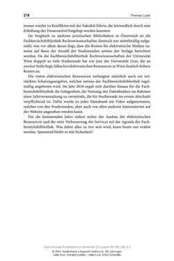 Bild der Seite - 218 - in Menschen im Aufbruch - Universitätsbibliothek und Archiv der Universität Wien im Selbstverständnis ihrer Mitarbeiter_innen